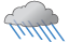 Cloudy and humid; a thunderstorm in spots in the morning followed by occasional rain and a thunderstorm in the afternoon