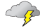 A morning thunderstorm in one or two spots; otherwise, cloudy and humid